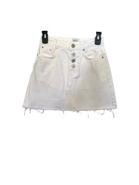 UO BDG Exposed Button Fly Denim Mini Skirt